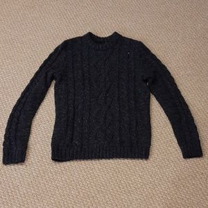 ASOS thick cable knit navy sweater